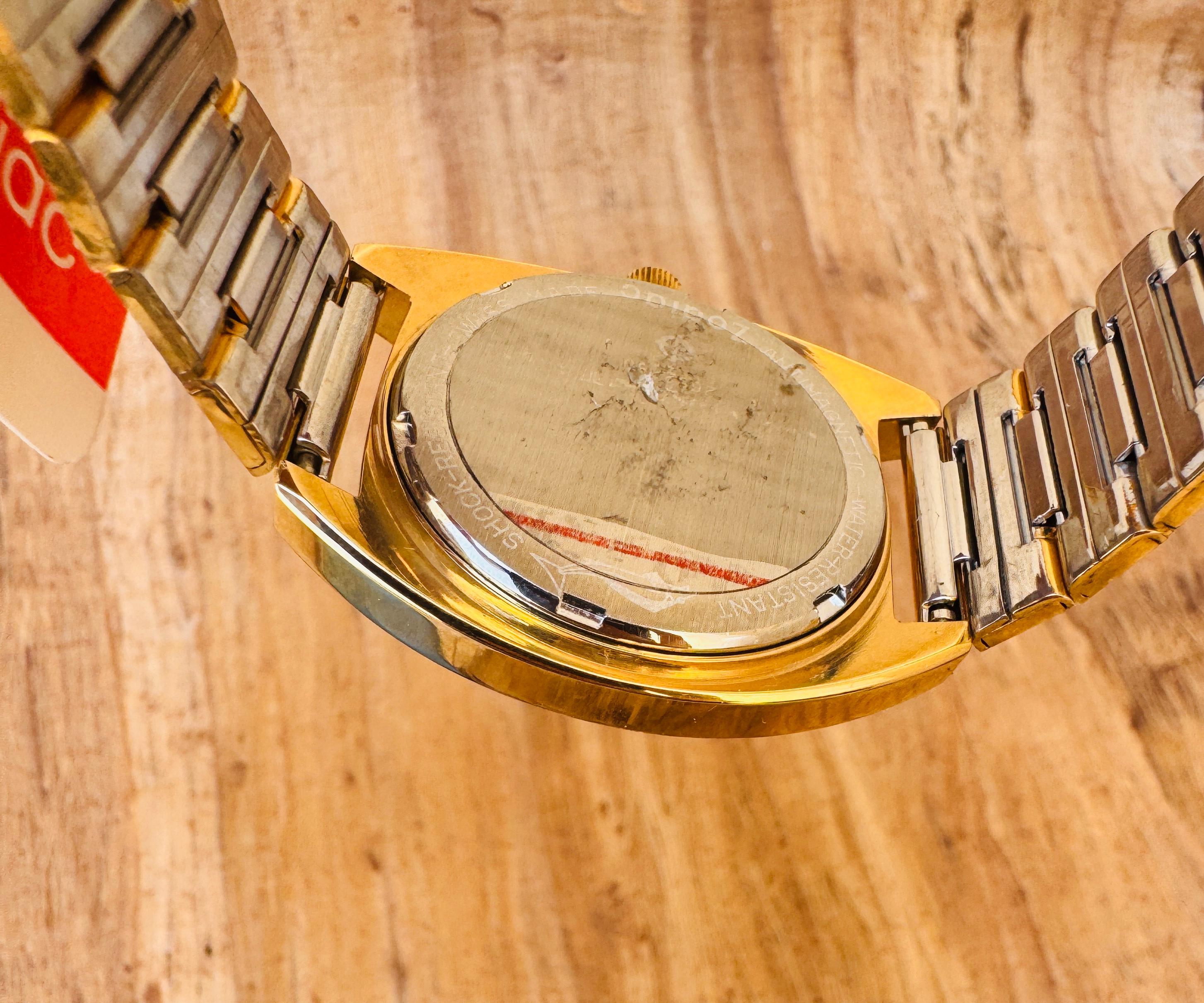 NOS  ZODIAC OLYMPOS 6136133168 Gold Plated Cal61A Automatic In Original Box For Sale 3