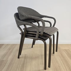 Noss Outdoor Dining Chairs in Bronze from Varaschin 2pcs. in the set