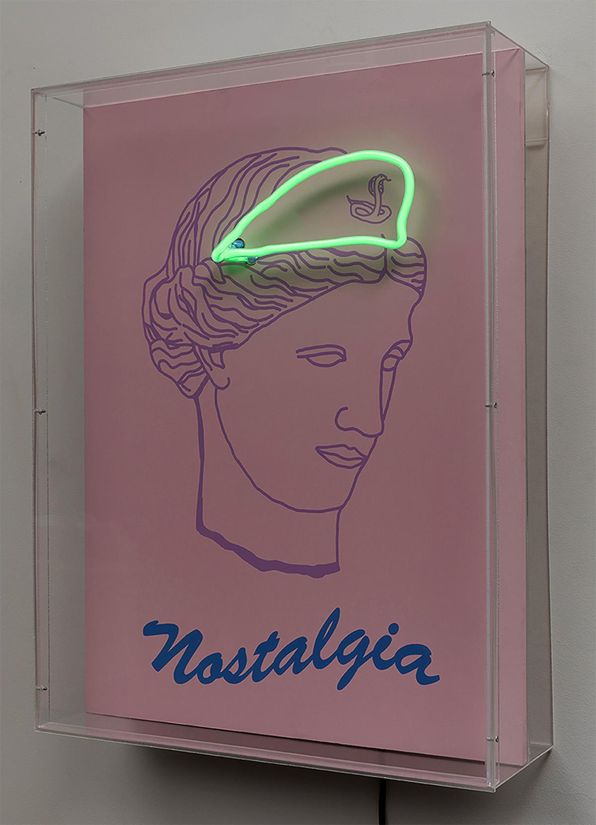 Modern Nostalgia. Neon Light Box Wall Sculpture. From the series Neon Classics For Sale