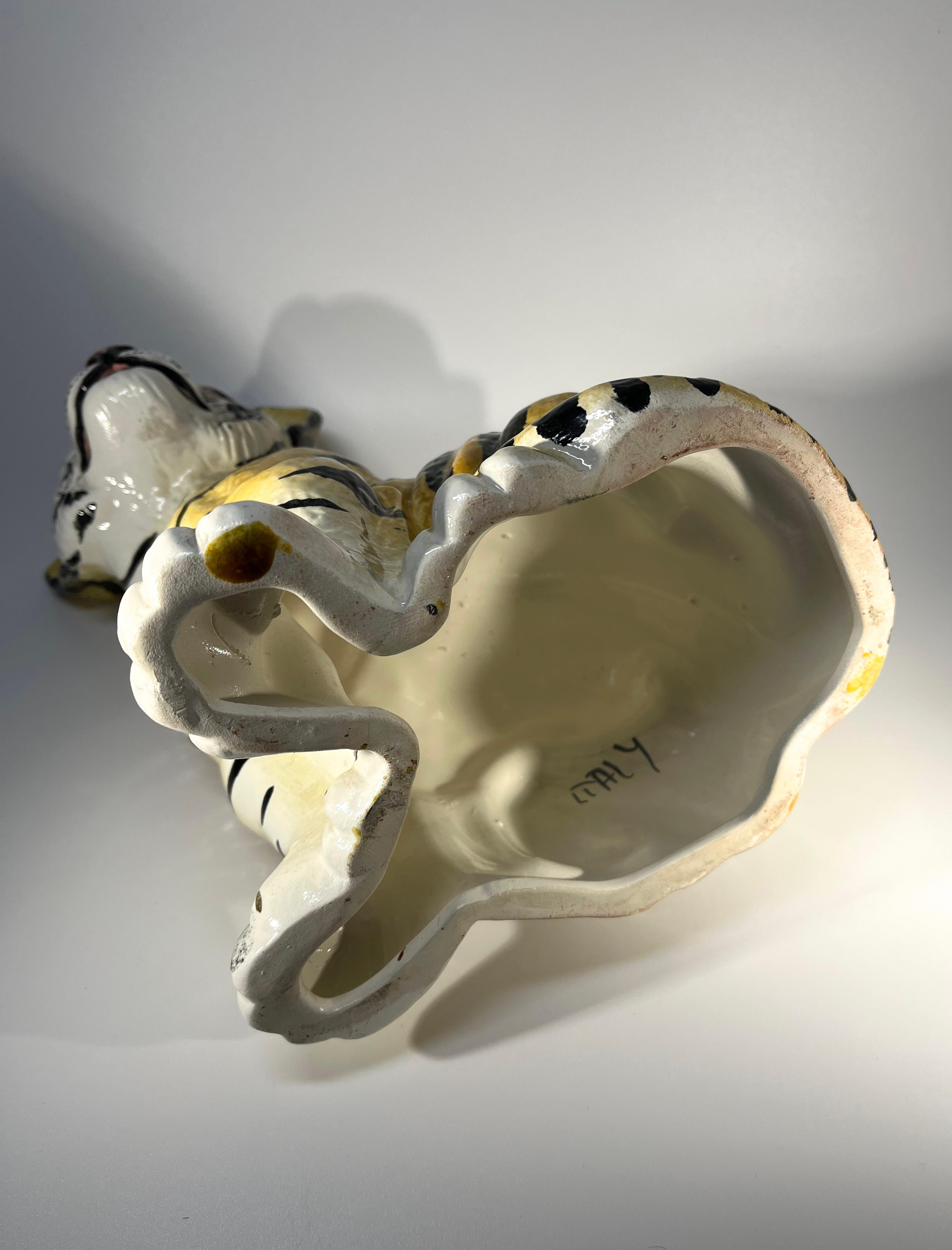 Nostalgic 1960's Italian Ceramic Tiger Cub, Adorable Retro For Sale 3