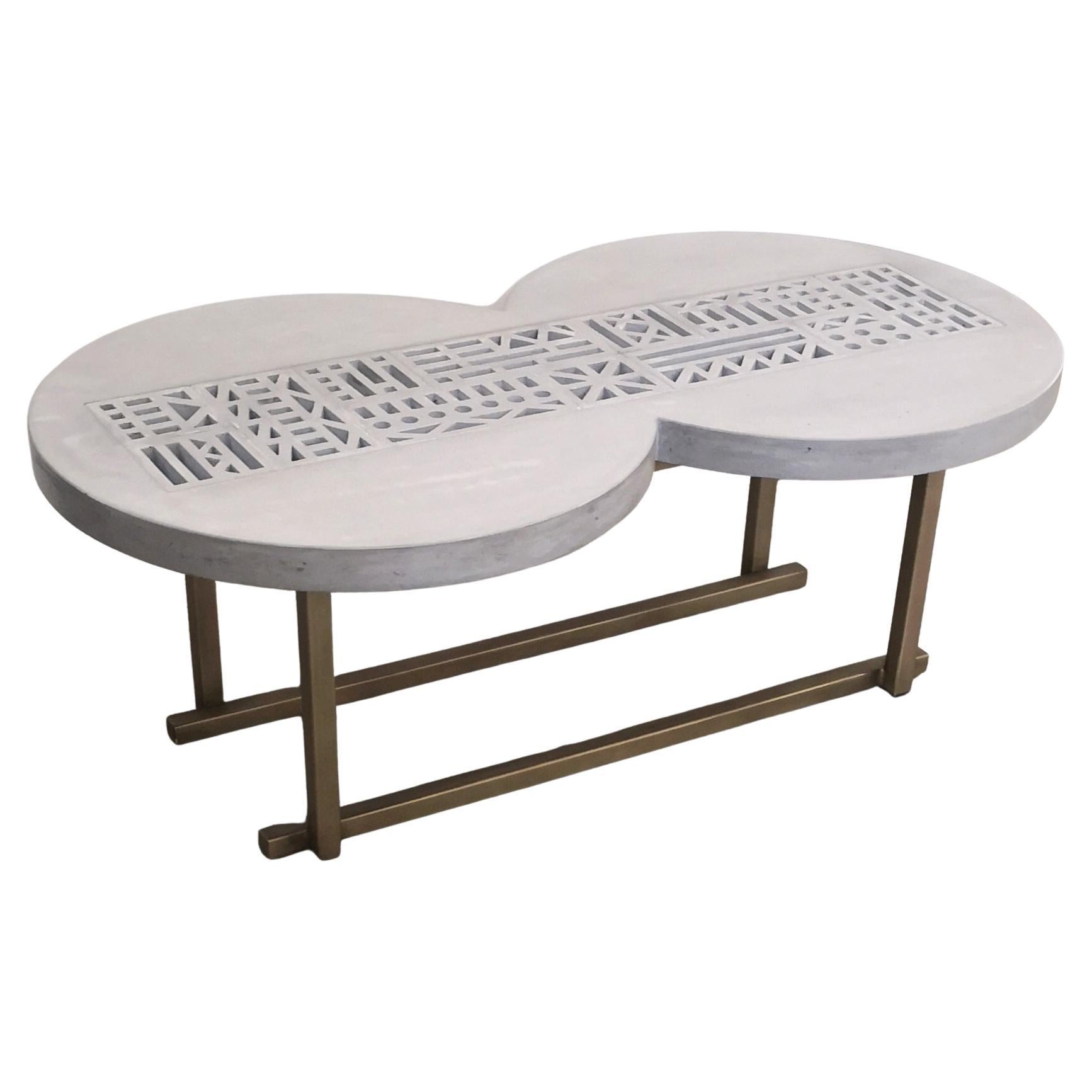 Nostradamus concrete coffee table design Roberto Giacomucci 2018 For Sale