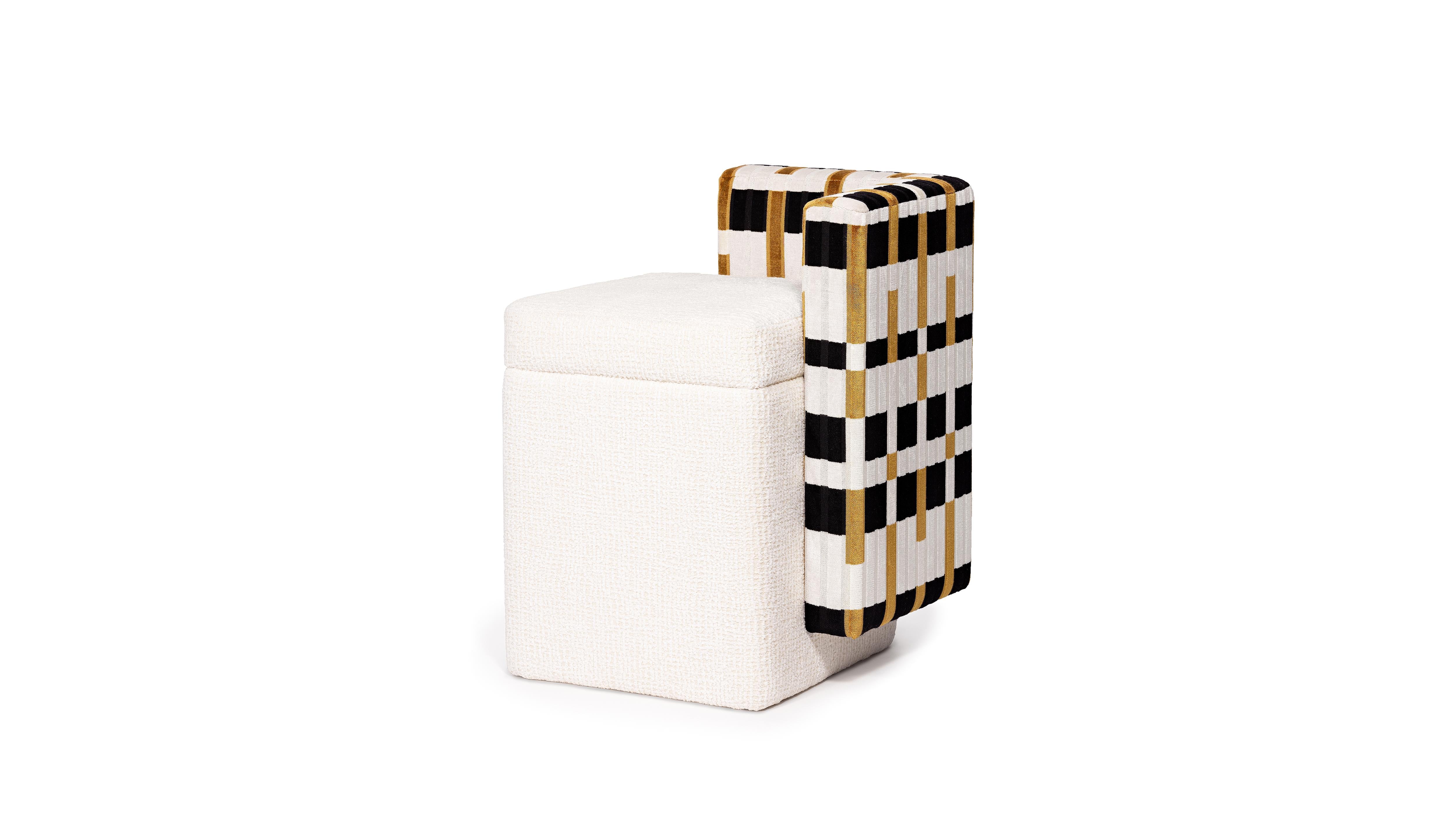 Post-Modern Not a Cube Stool by InsidherLand For Sale