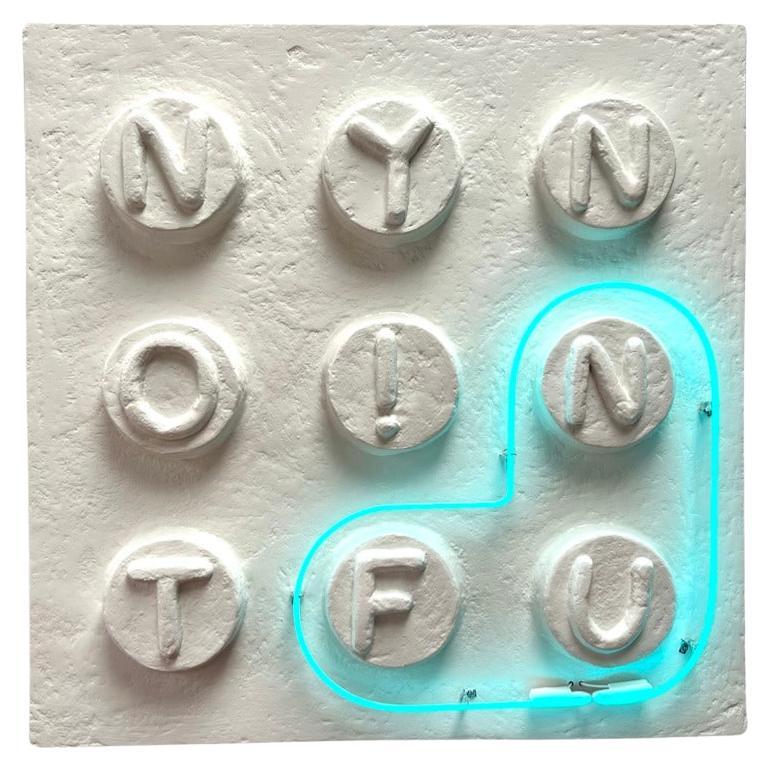 "Not Funny" Neon and Fiberglass Wall Sculpture Art by Brent Warr Studios For Sale