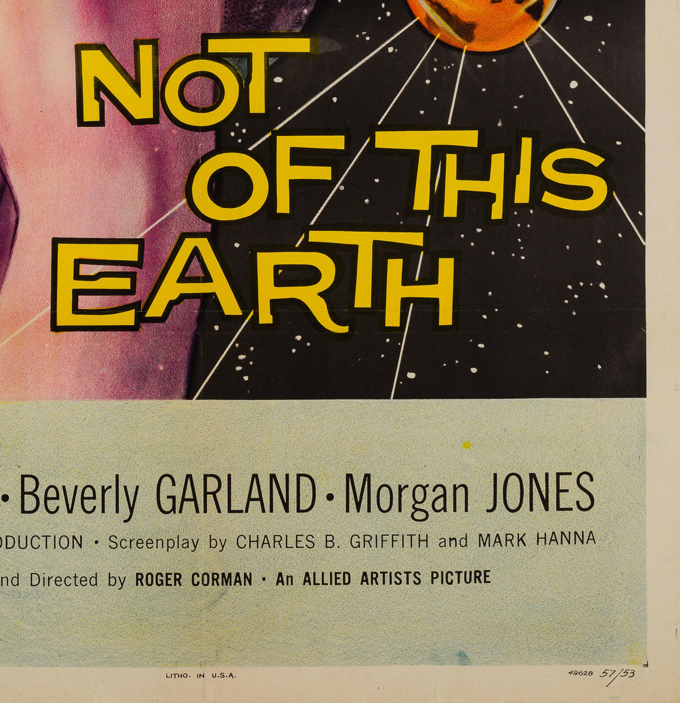 Not of This Earth Original US Film Poster, Albert Kallis, 1957 1