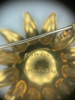 Not Tiffany 18kt Sunflower Brooch