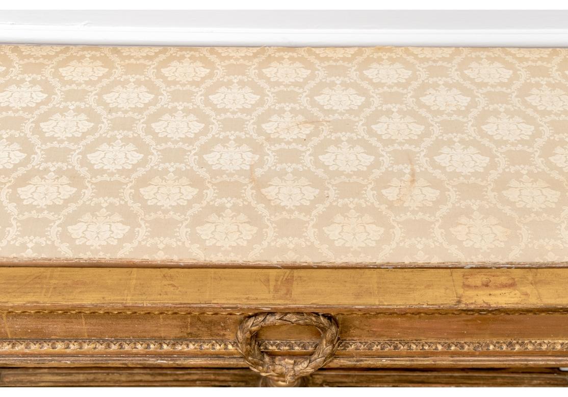 Notable Antique French Neoclassical Gilt And Marble Top Console For Sale 8