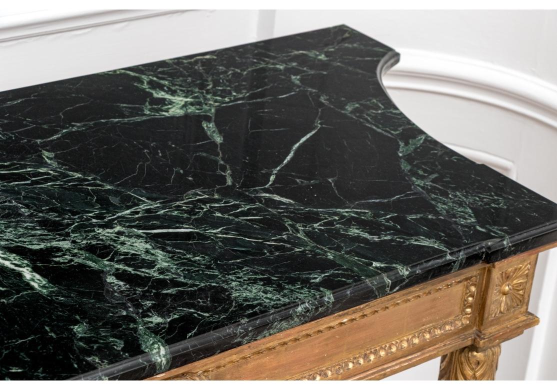 Notable Antique French Neoclassical Gilt And Marble Top Console For Sale 15