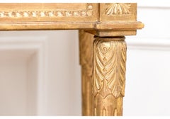 Notable Antique French Neoclassical Gilt And Marble Top Console