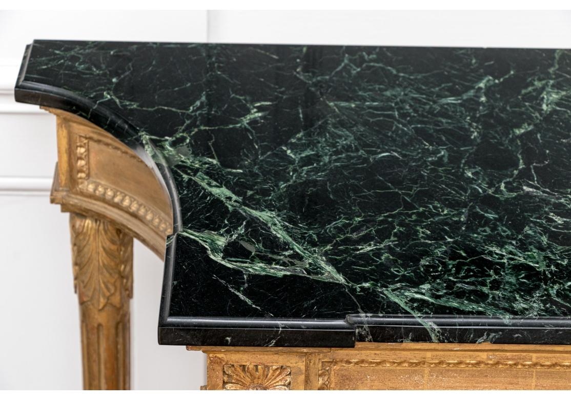 Notable Antique French Neoclassical Gilt And Marble Top Console For Sale 2