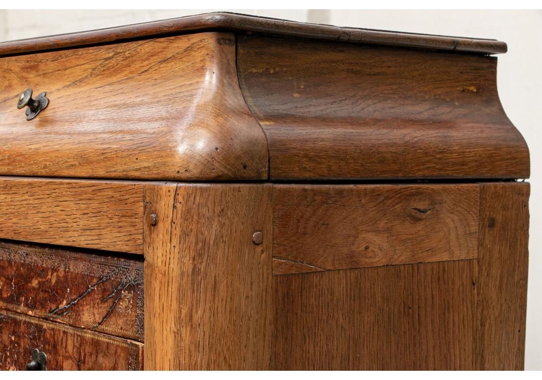 French Secretaire Cabinet With Leather Bound Doors And Drawers for Restoration For Sale 7