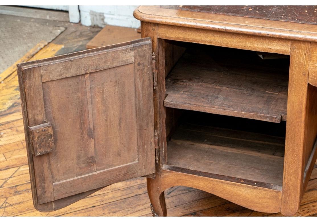 Notable French Secretaire Cabinet With Leather Bound Doors And Drawers For Sale 11