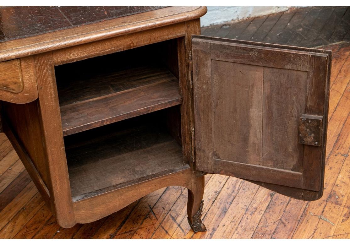 Notable French Secretaire Cabinet With Leather Bound Doors And Drawers For Sale 12