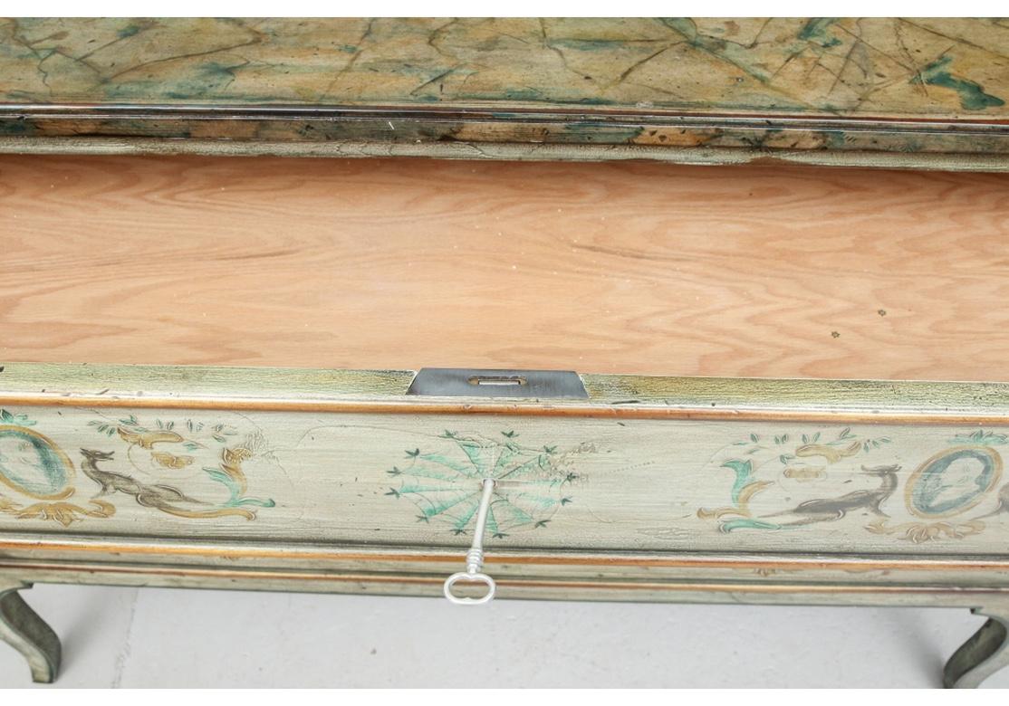 Neoclassical Notable Hand-Painted Karges Cabinet by Teresa Brown, 1992 For Sale