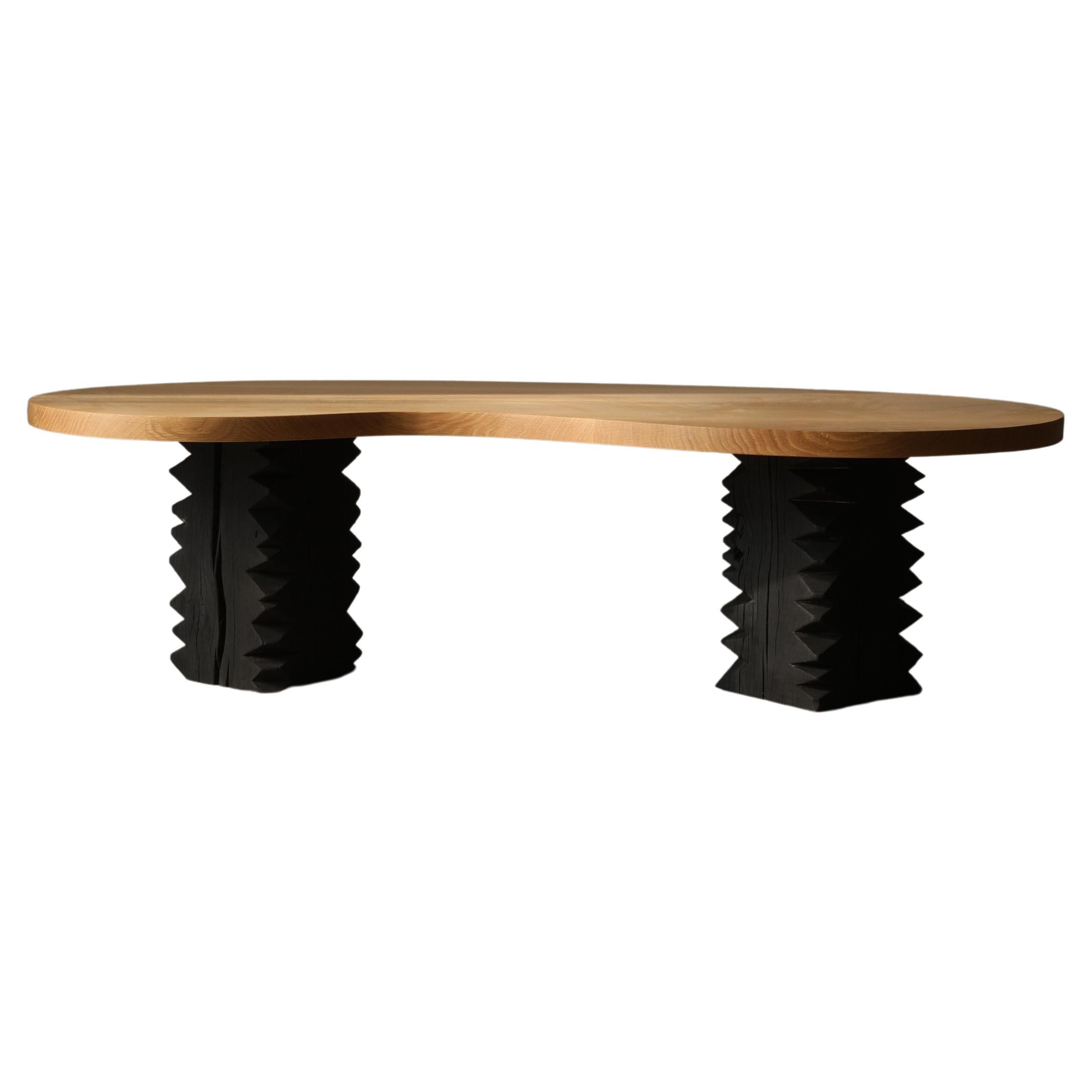 Table basse en forme de haricot