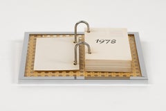 Note Pad Agenda in Chrome, Lucite and Rattan Christian Dior Style, Italy 1970s
