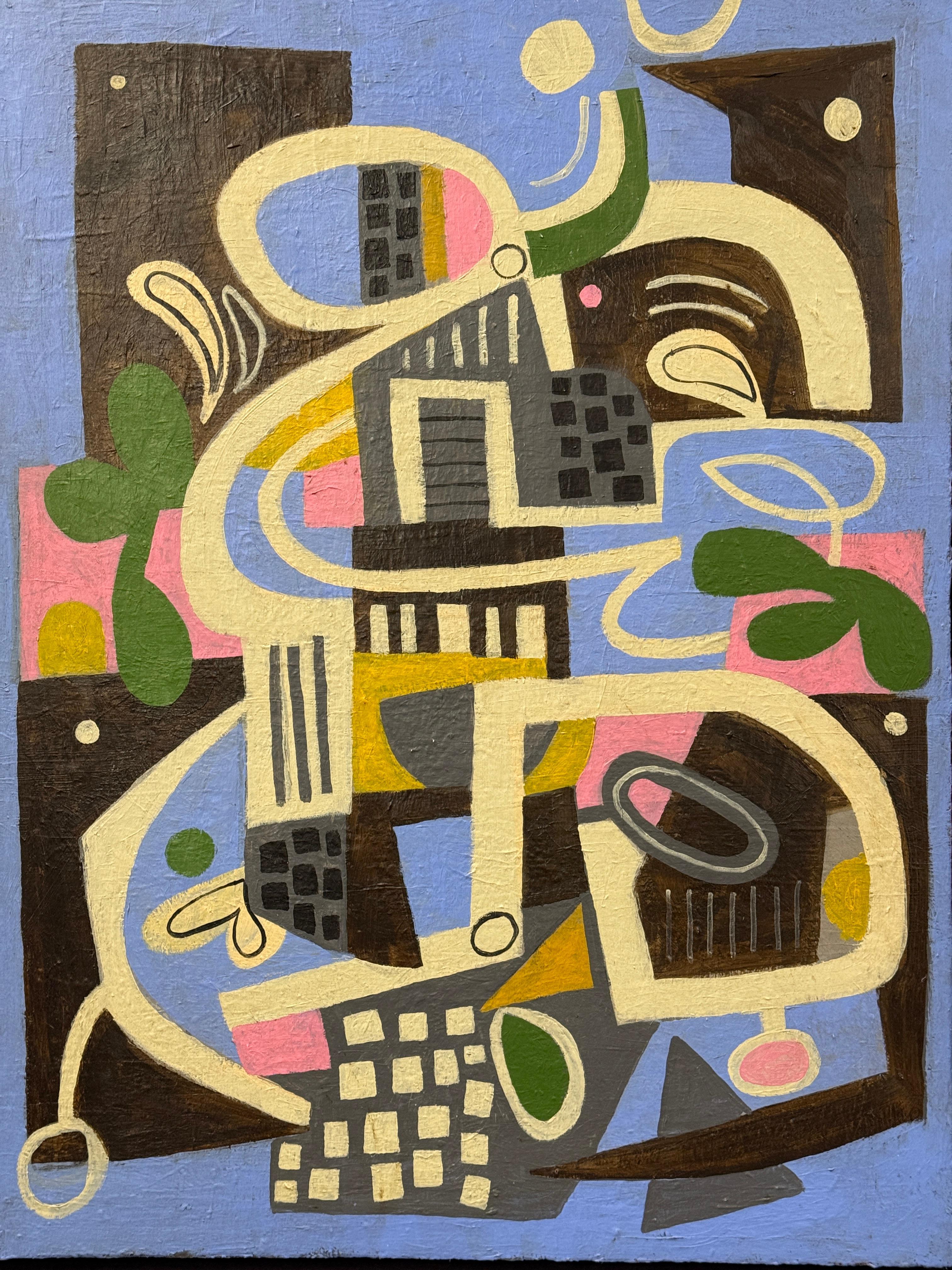 Our gallery is proud to represent Gary Janis a noted local artist.
This work is framed and an earlier piece from 2018. It is vibrant and evocative  and beautifully represents Mr. Janis’ signature style.   The painting is on Masonite and beautifully