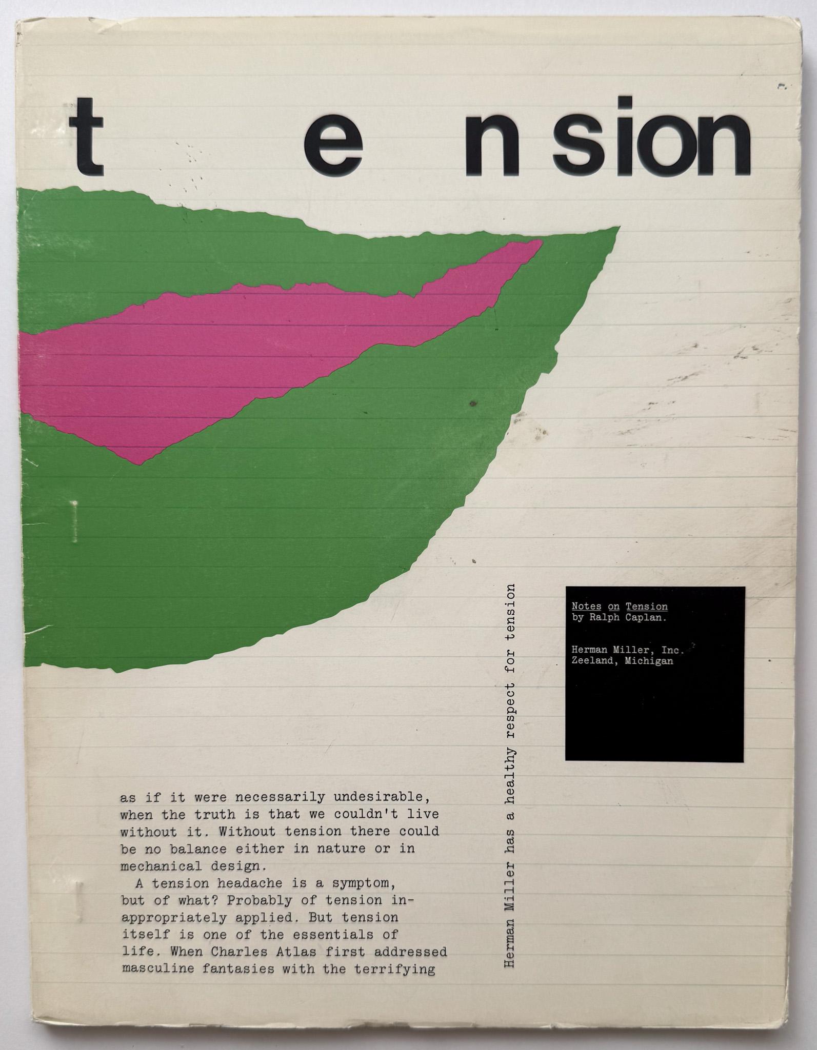 Carta Note su tensione, connessione, attenzione, omissione (Herman Miller, 1978) in vendita