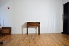 Northern Italian Abete-wood 4-Drawer Foldover Writing Table, 2nd half 19th cen.