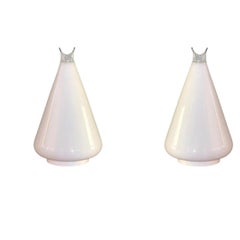 Noti Massari Pair of Buto Lamps Edition Leucos, Italy, 1971 Murano glass.