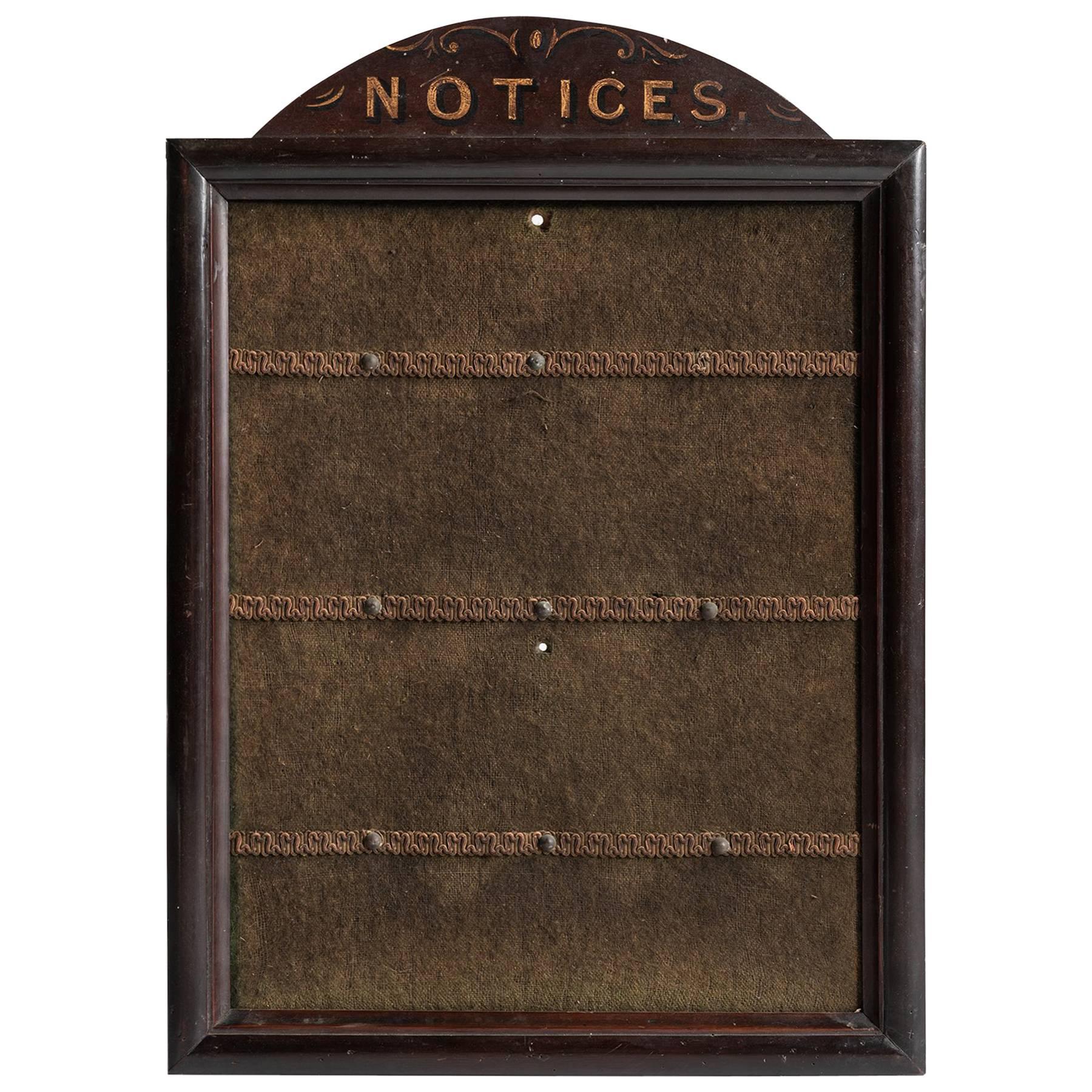 Notice Board, circa 1900