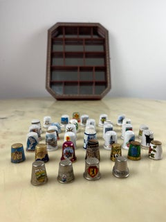 Notice Board with 37 Collectible Thimbles