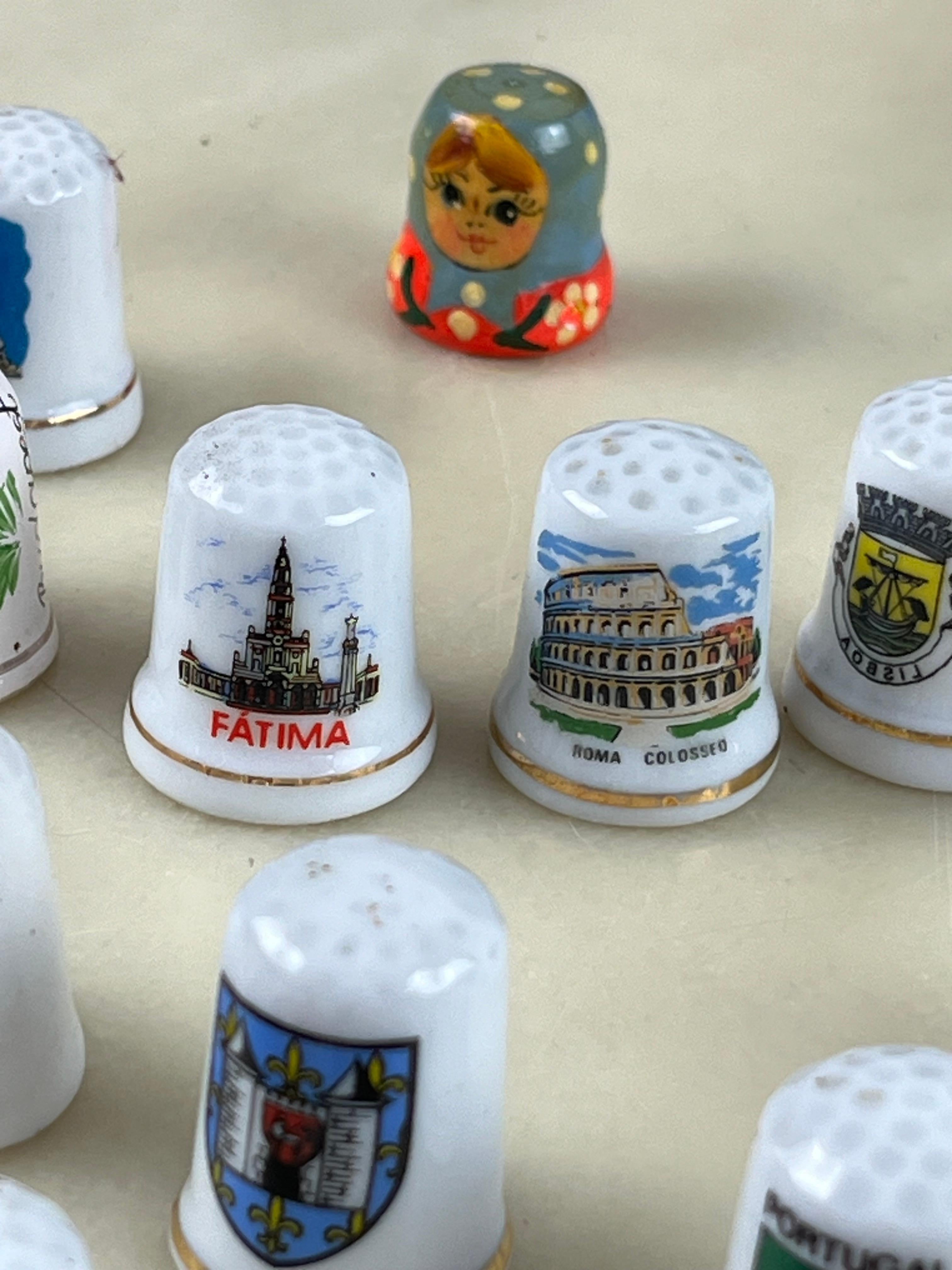 Notice Board with 37 Collectible Thimbles For Sale 1