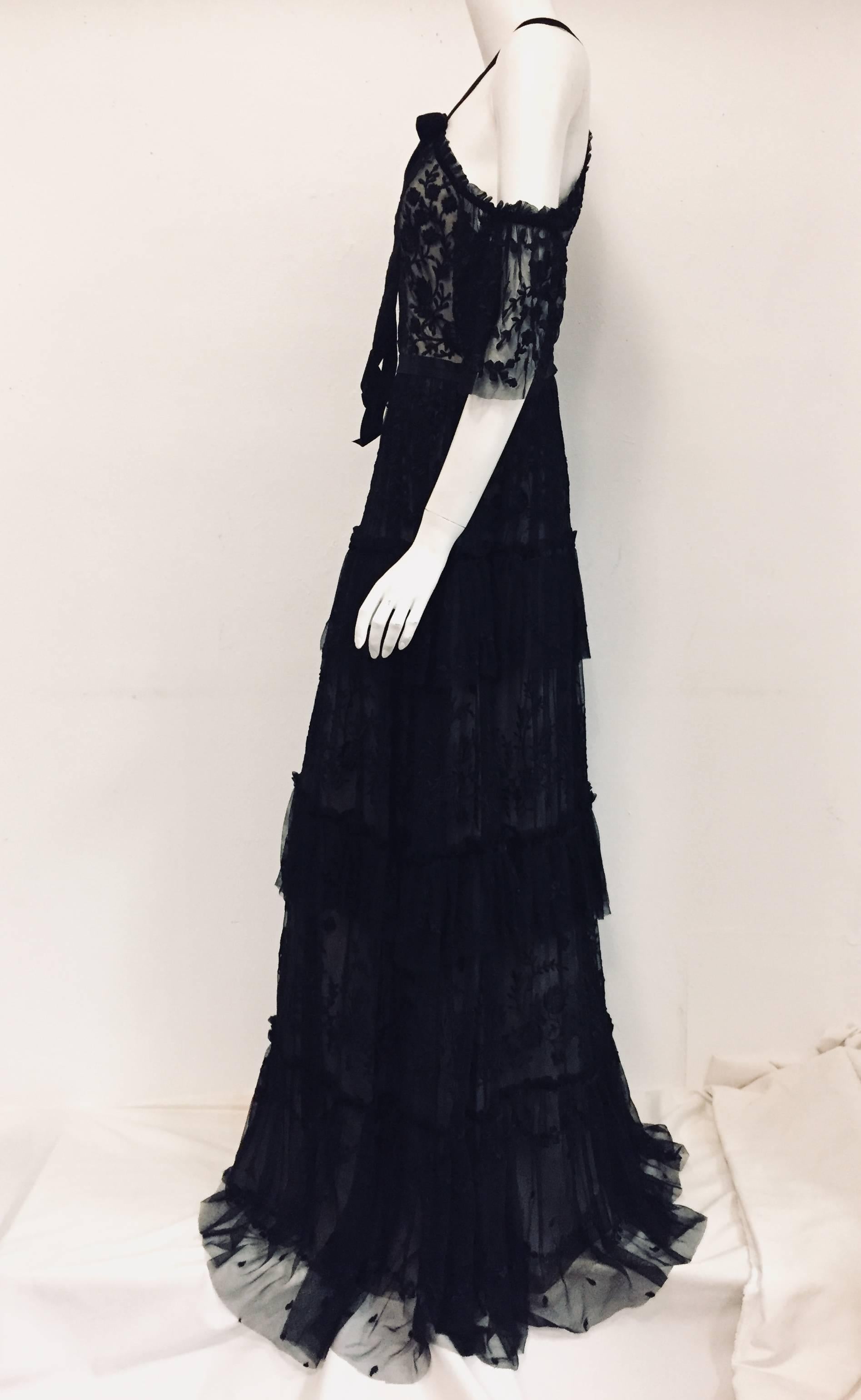 needle and thread black gown