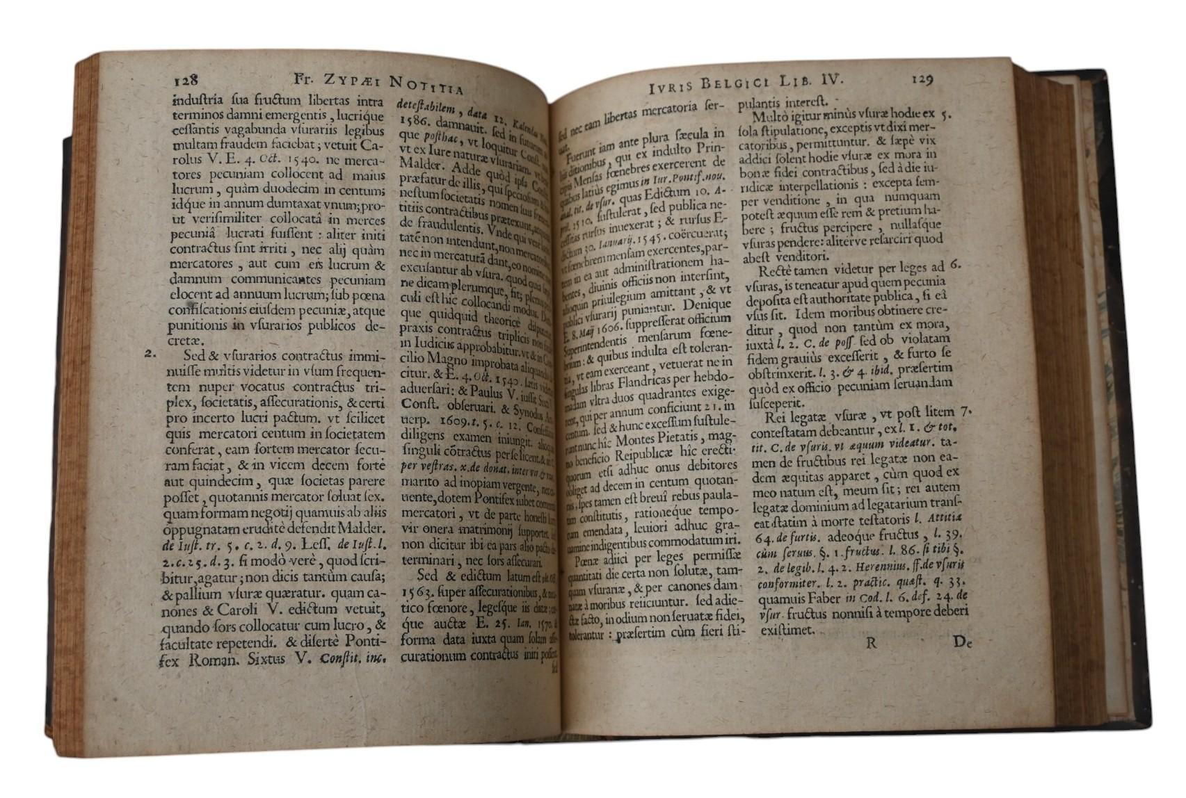 Notitia Iuris [juris] Belgici, Francisco Zypaeo, Antverpiae , 1665 (Mitte 17. Jahrhundert) im Angebot