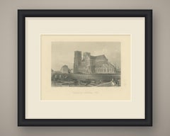 Notre Dame Cathedral, Paris, Antique Steel Engraving after T. Allom, circa 1850
