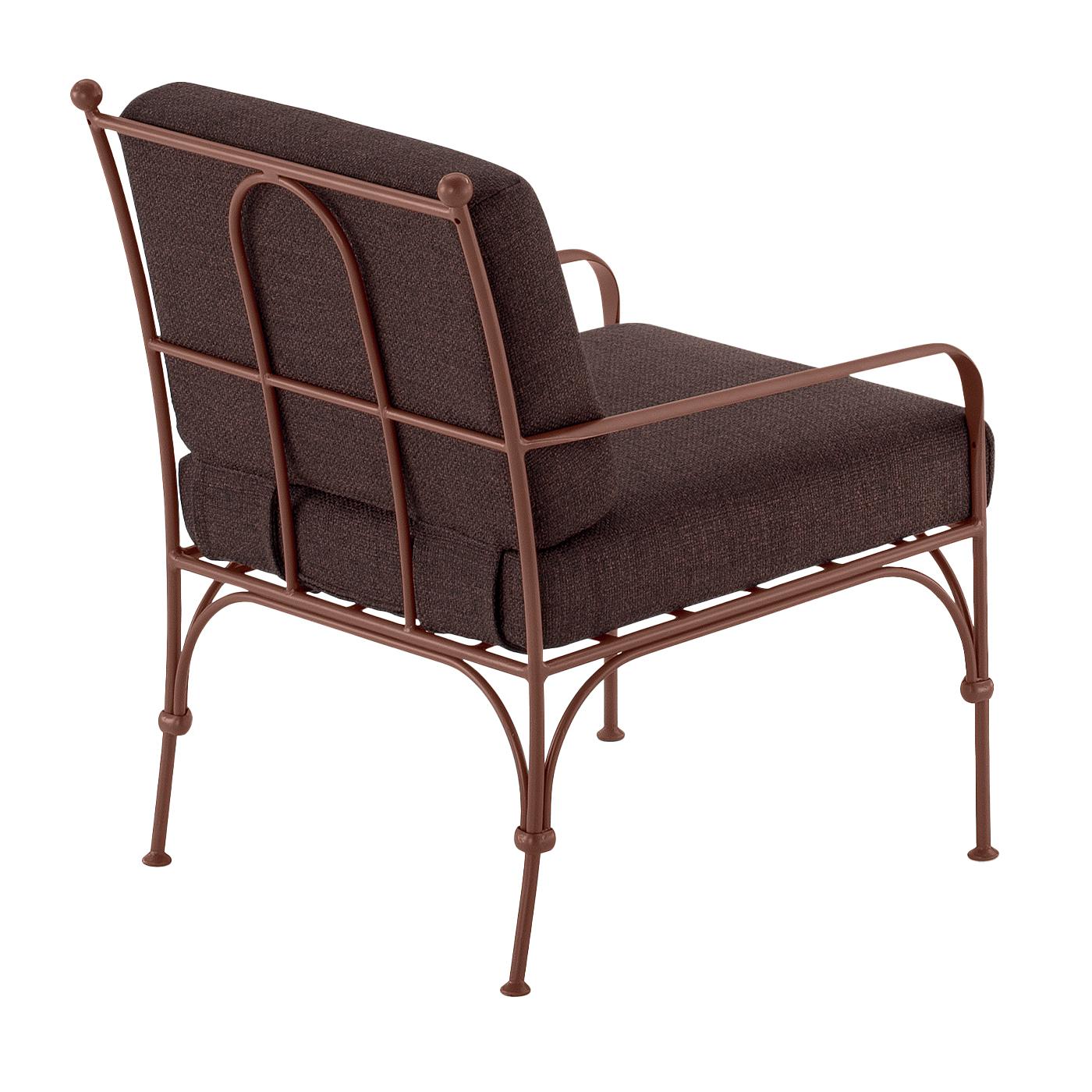 Italian Nottambula Brown Iron Outdoor Armchair by Dante Negro For Sale