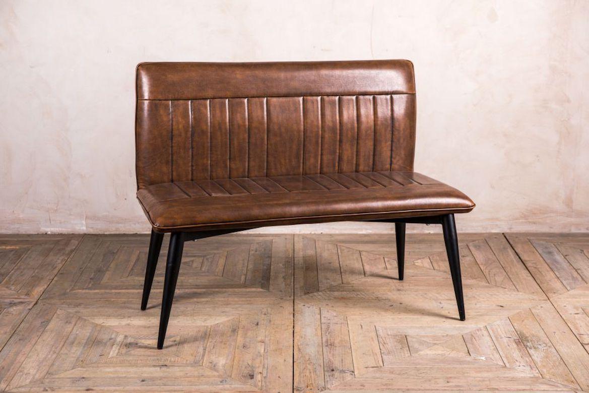 A fine Nottingham restaurant dining bench, 20th century. 

Full of vintage charm, the Nottingham restaurant dining bench is a sophisticated alternative to dining chairs. The bench is available in two sizes, 150cm and 120cm, and is a great