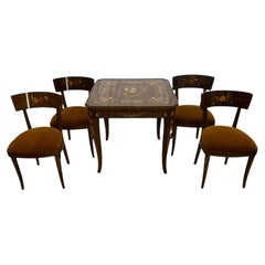 Notturno Intariso, Multi-Spieltisch mit 4 Stühlen