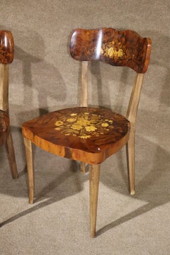 Notturno Intarsio Italian Marquetry Chairs