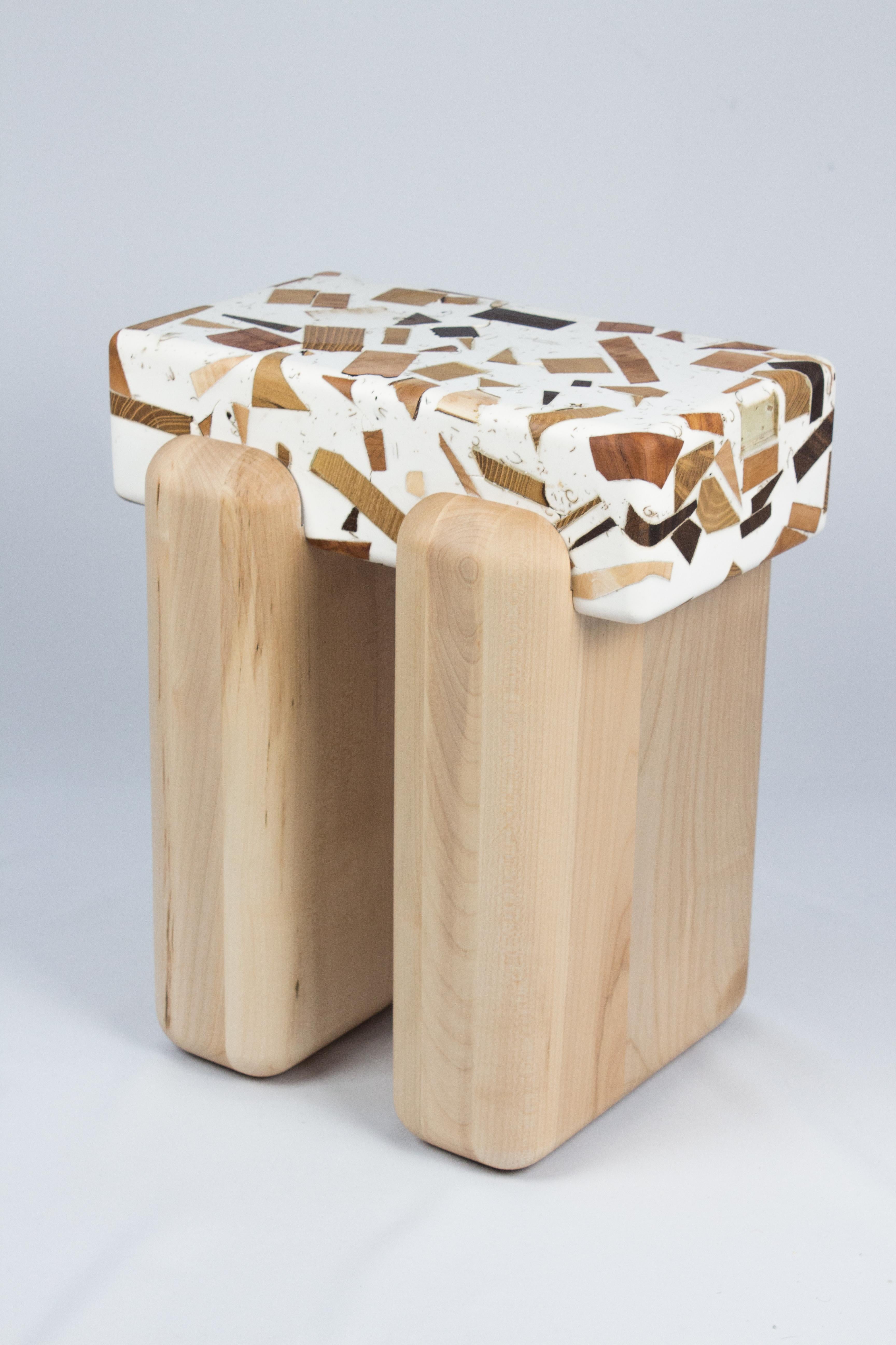 Typically, when working with wood, the focus is on accurate pre-planning and precise material selection. As the motto goes, ‘measure twice, cut once.’ But for the Nougat stool, Studio Bovti turned this idea around. Instead, they asked themselves
