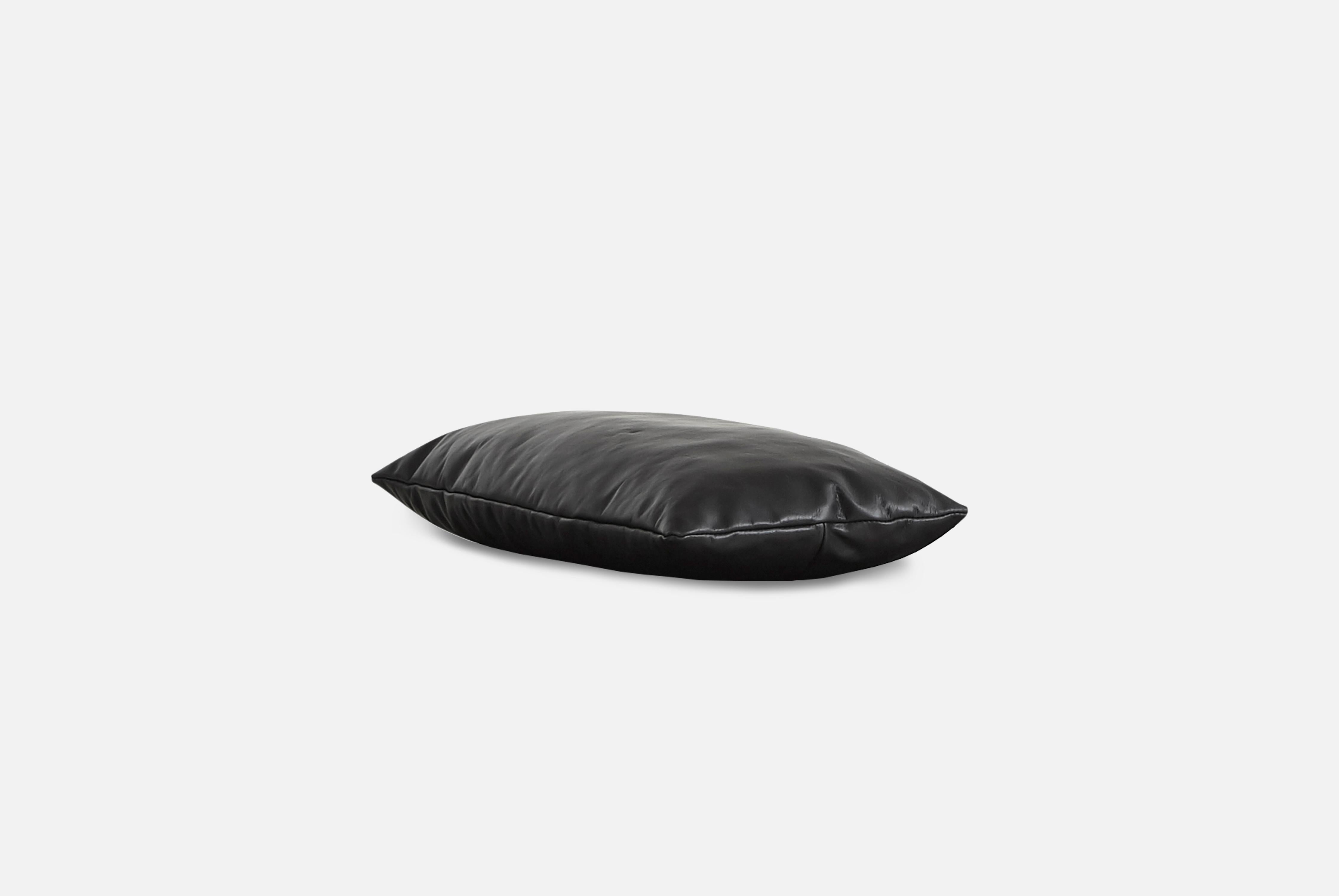 Danish Nought Leather Level Pillow by Msds Studio For Sale