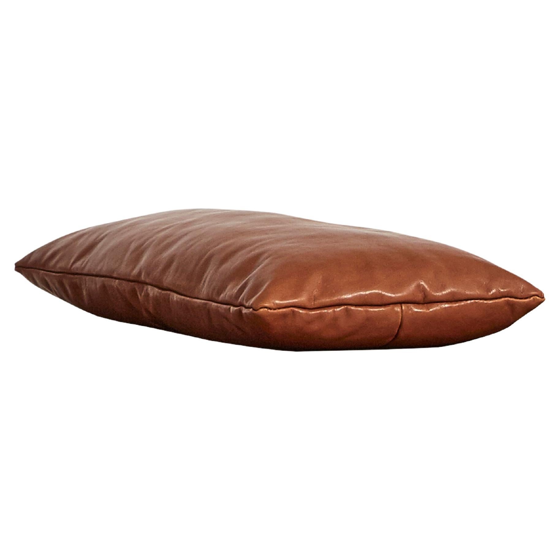 Nought Leather Level Pillow by Msds Studio For Sale