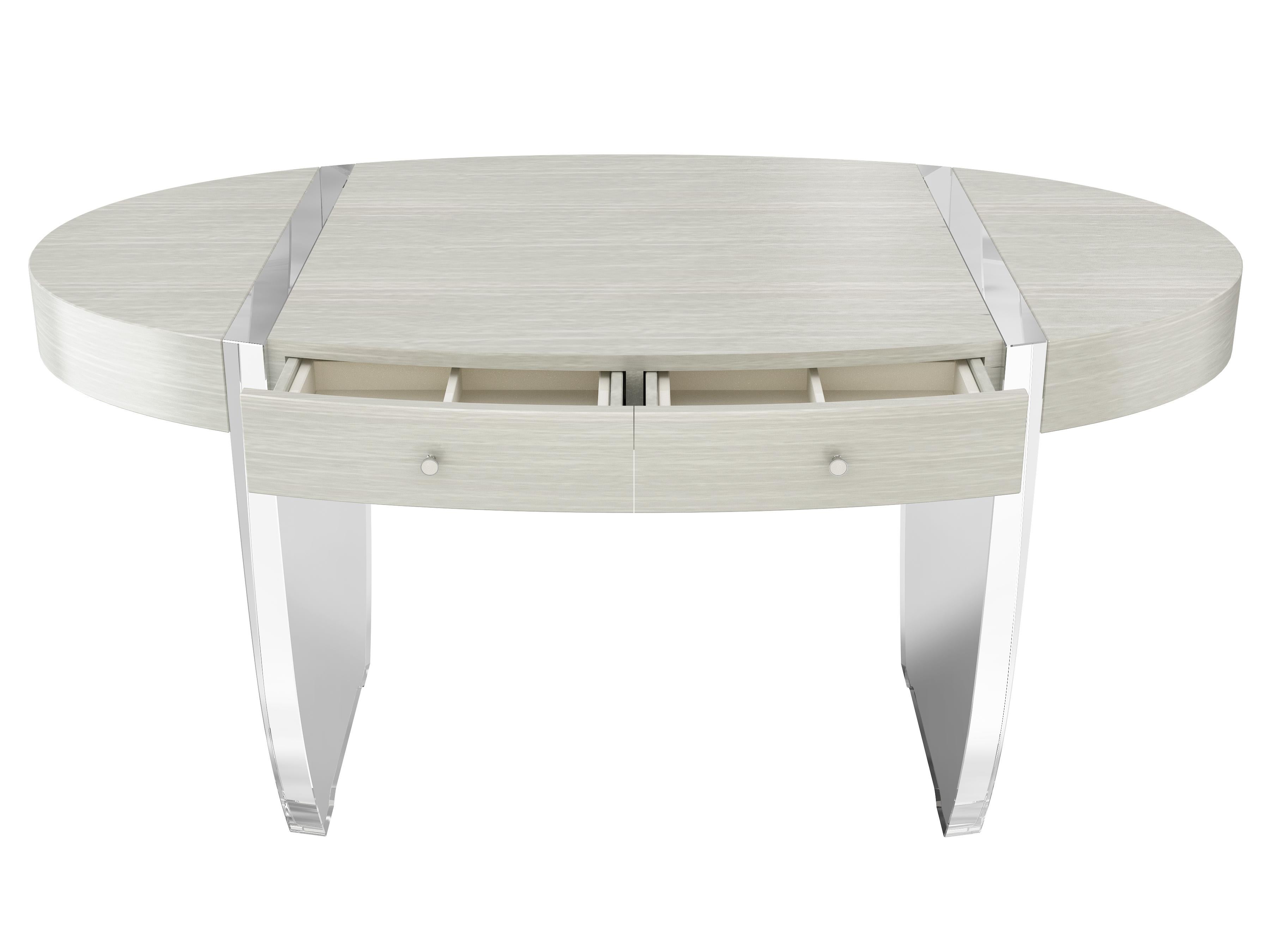 Thai Nour Desk by Jonathan Franc, a Modern Classic Shown in Acrylic & Sycamore Wood  For Sale