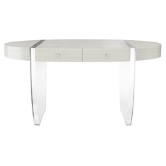 Nour Desk by Jonathan Franc, a Modern Classic Shown in Acrylic & Sycamore Wood 