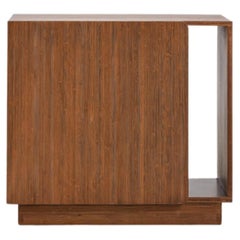 Table de nuit Noura Left, bambou cognac