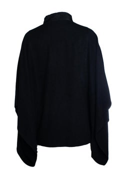 Nouredinne Amir, black wool cape