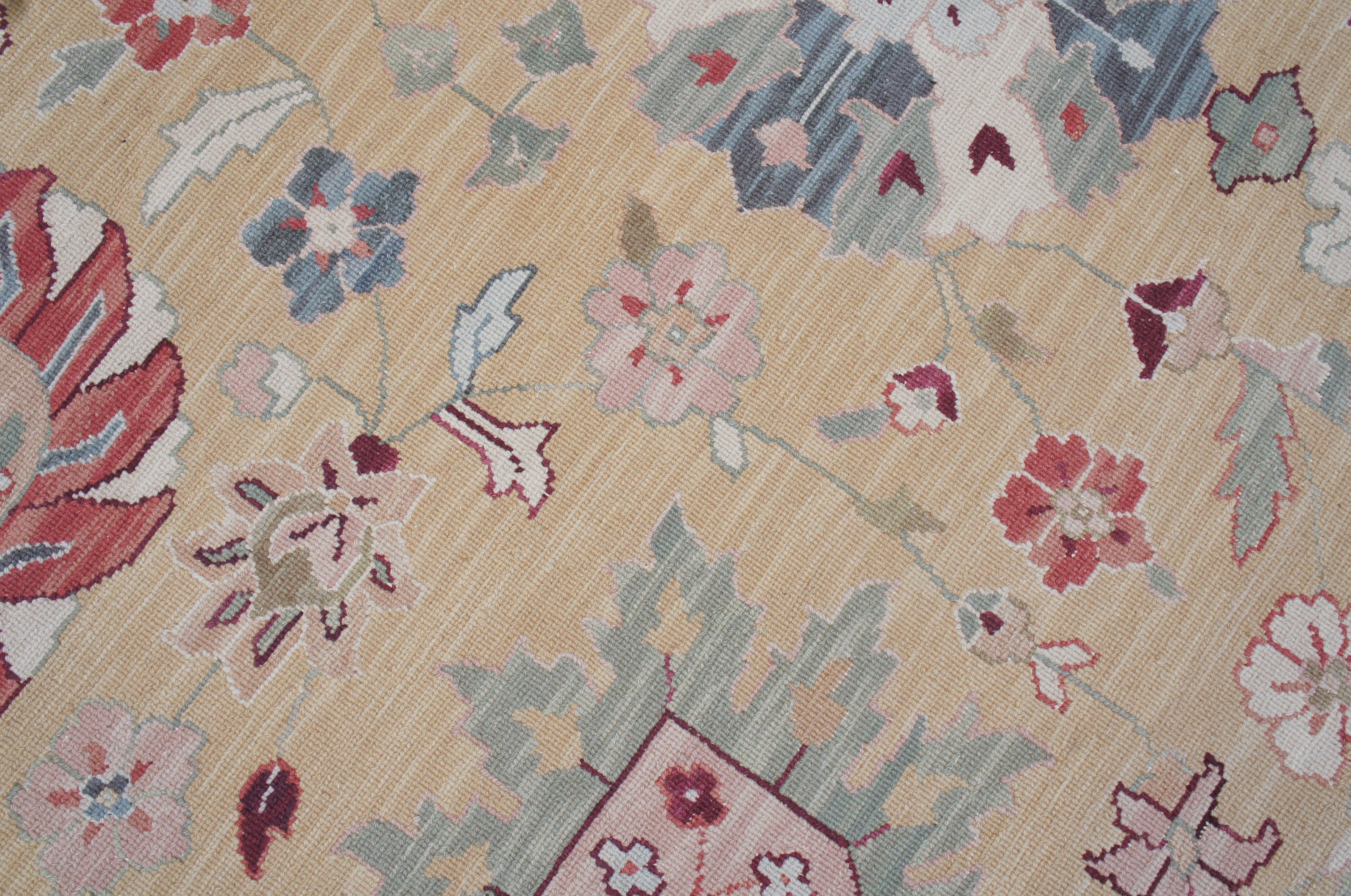 Nourison Nourmak Collection S169 Gold Wool Floral Area Rug Carpet 2