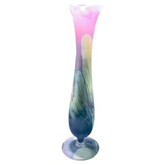 Vaso a bocciolo in vetro Art Rueven Nouveau