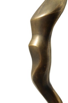 Nouveau Door Pull - Handcrafted Aged Brass - PullCast