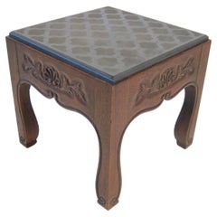 Nouveau Inspired Drexel Side Table with Stone Top