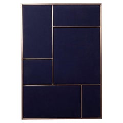Nouveau Large Pin Board in Navy Blue & Brass Frame by All The Way To Paris