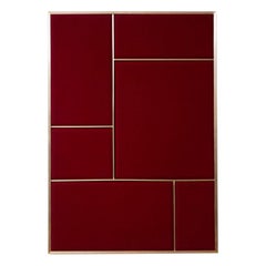 Nouveau Large Pin Board in Rouge Noir & Brass Frame by All The Way To Paris