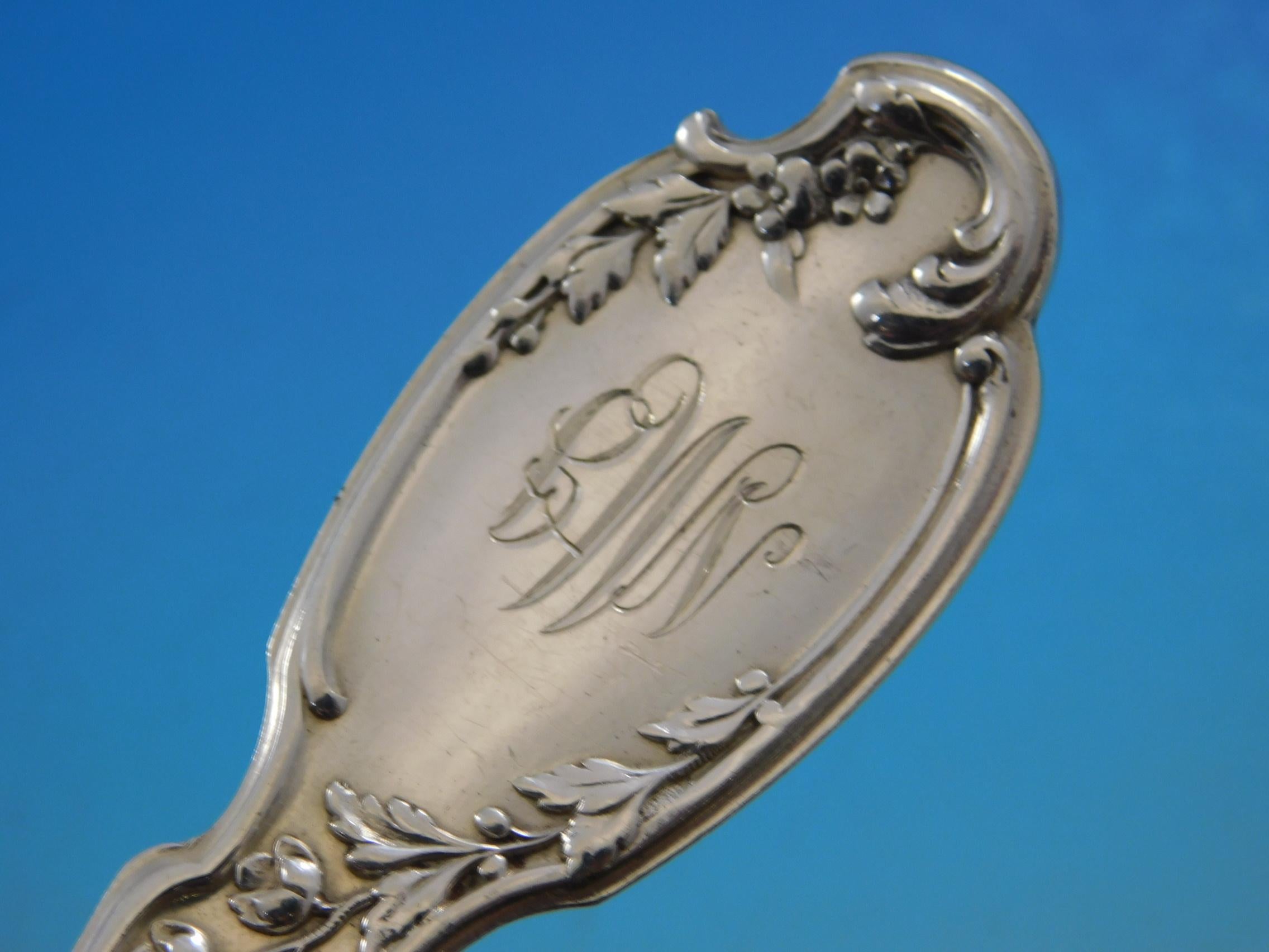 Service d'argenterie en argent sterling 950 français Nouveau Leroy & Cie Piault, 102 pièces Excellent état - En vente à Big Bend, WI