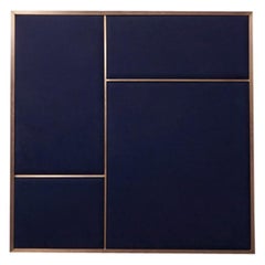 Nouveau Medium Pin Board in Navy Blue & Brass Frame by All The Way To Paris