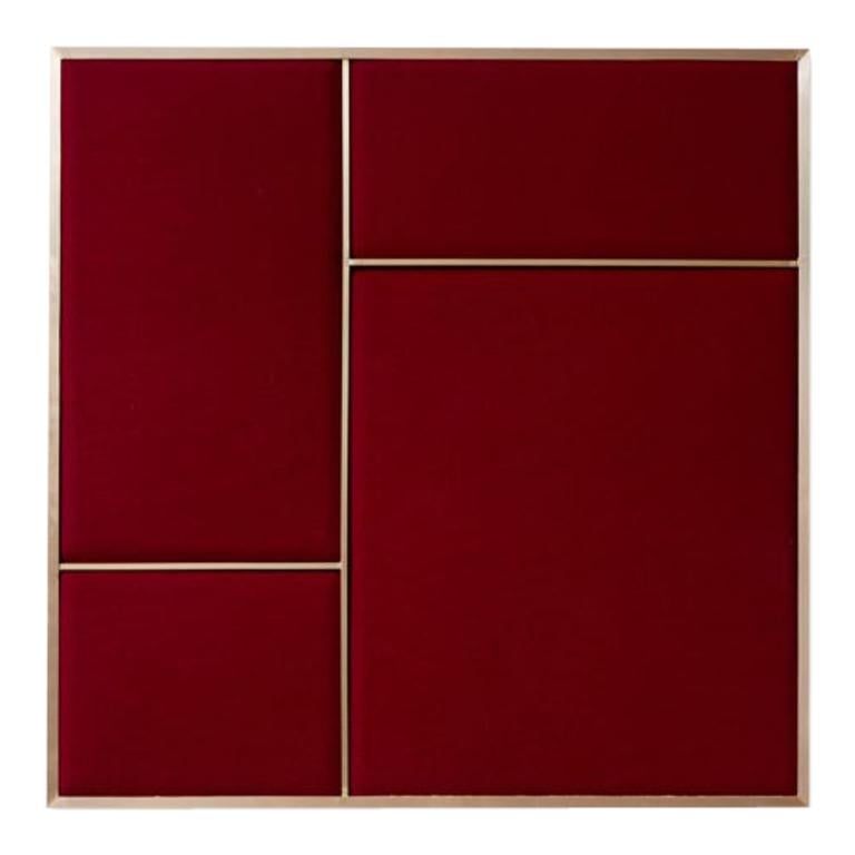 Nouveau Medium Pin Board in Rouge Noir & Brass Frame by All the Way to Paris