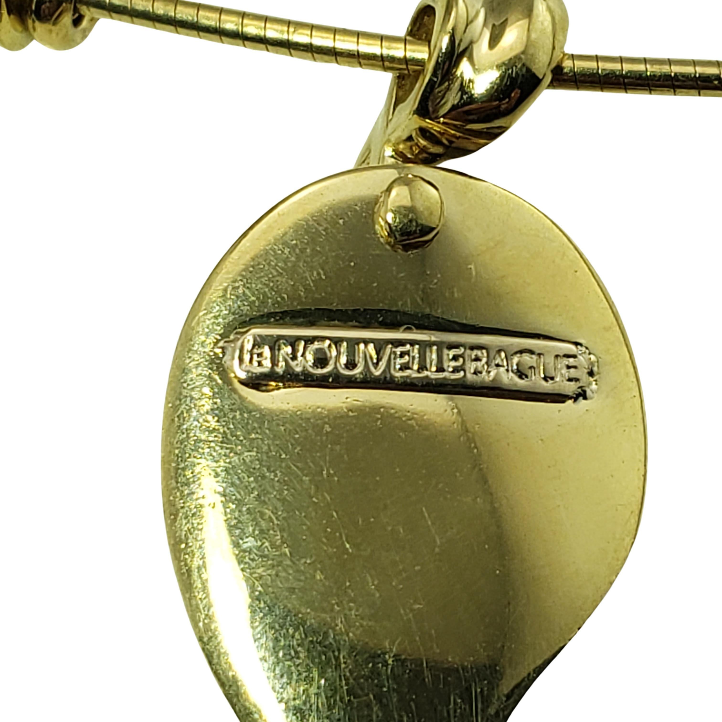 Nouvelle Bague Halskette mit Anhänger aus 18 Karat Gelbgold und Emaille im Angebot 2